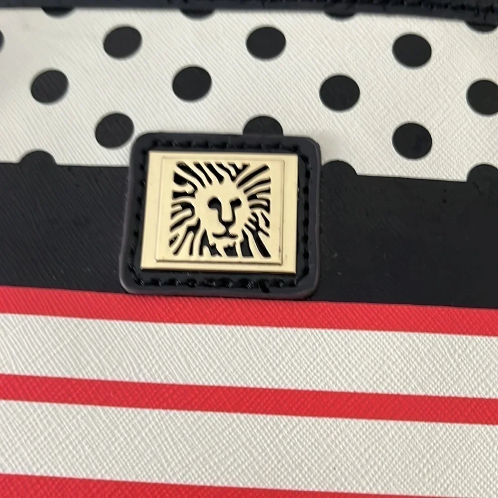 Anne Klein red/ black/ ivory purse. - Picture 3 of 12